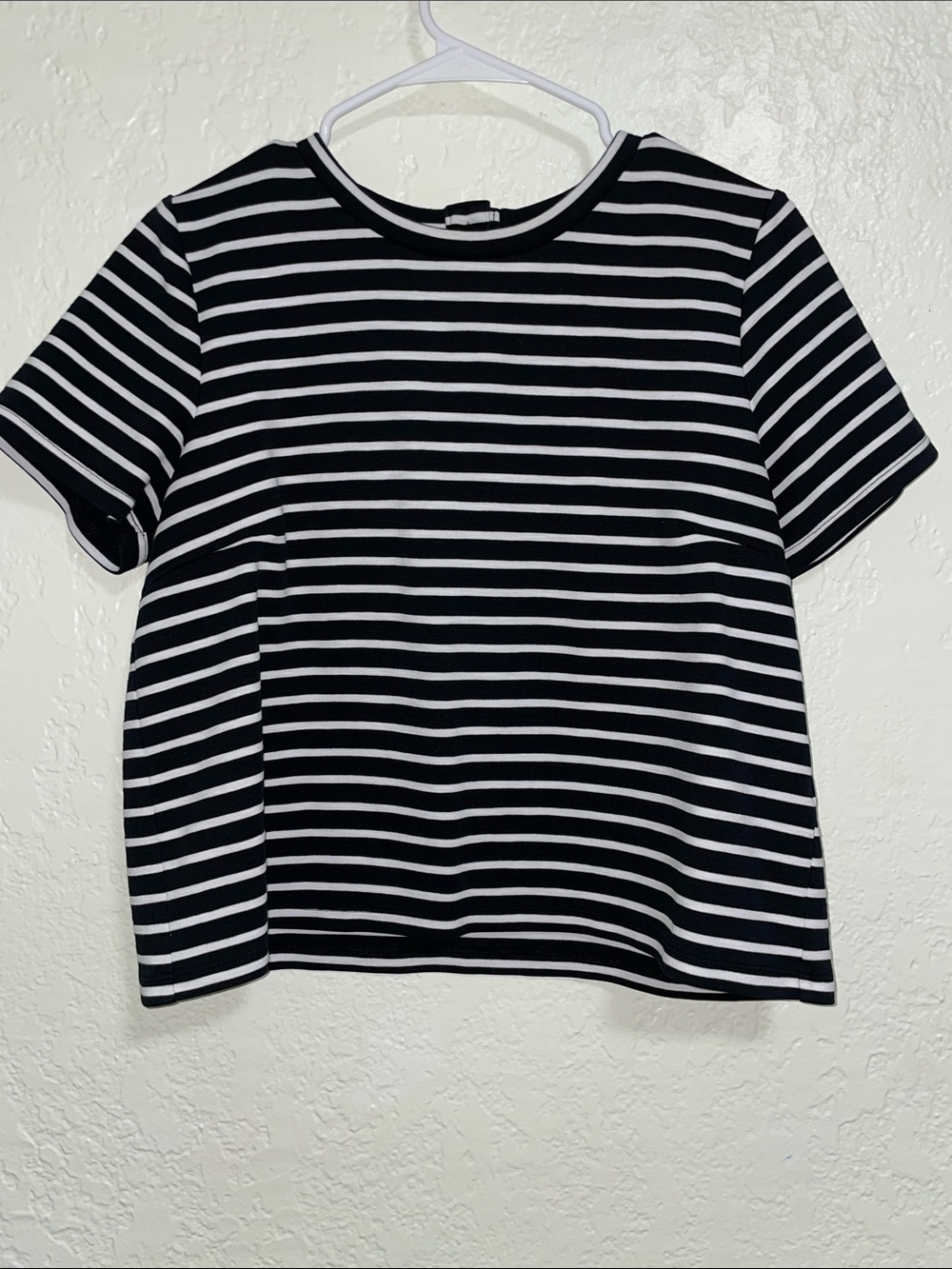Banana Republic Black & White Striped Crop Top
